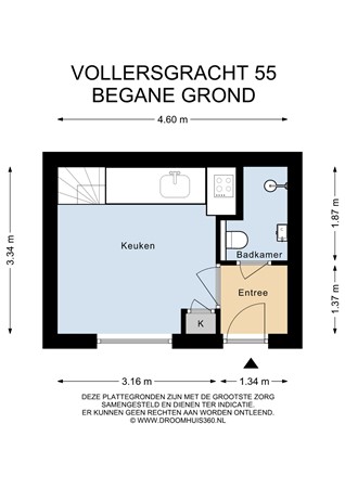 Floorplan - Vollersgracht 55, 2312 VK Leiden
